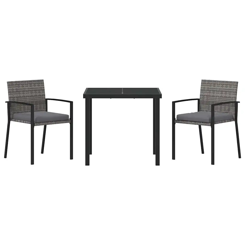Set da Pranzo per Giardino 3 pcs Grigio 3379240