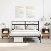 Comodini 2pz Legno Antico 40x35x50 cm in Legno Multistrato 857377