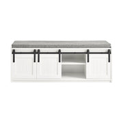 Scarpiera con seduta Panca con vano contenitore scarpiera con ante scorrevoli 120x35x45cm FSR133-W SoBuy