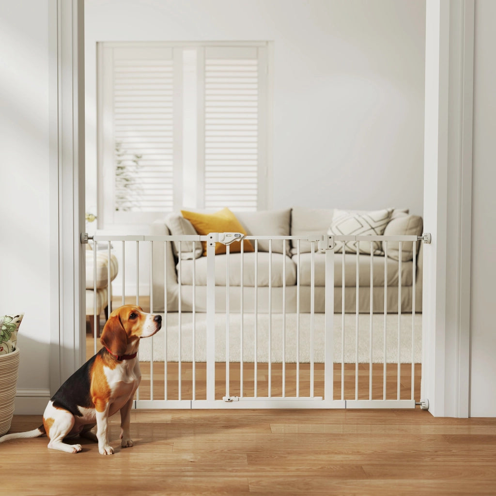 Barriera Sicurezza Bambini Regolabile ¨C zephmum ¨C Bianco 74-147.5x76.2 cm