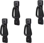 Maniglioni Premium per Mobili Vintage 4 pezzi Nero con Viti - 95 x 25 mm