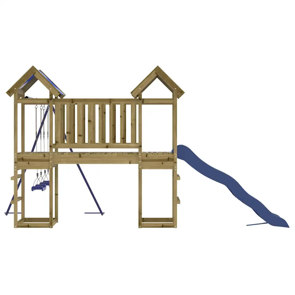 Set da Gioco da Esterno in Legno di Pino Impregnato