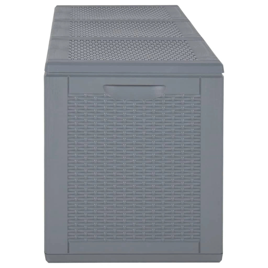 Baule da giardino rattan PP grigio 270 litri 02_0013091