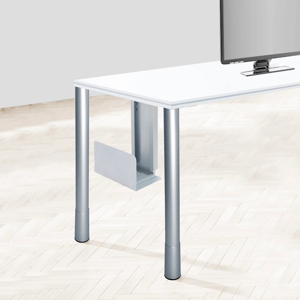 Emuca Supporto CPU, Verniciato alluminio, Acciaio, 1 u.