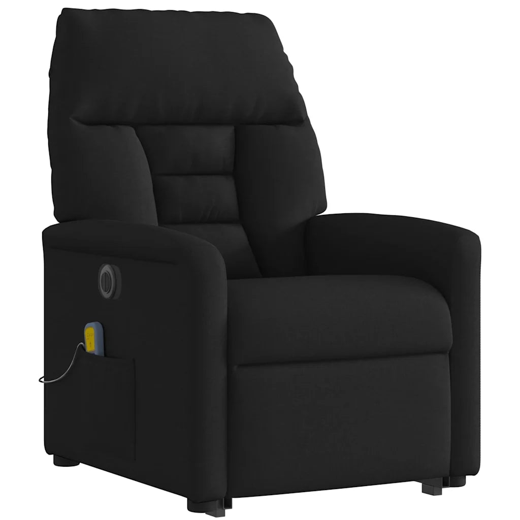Poltrona Alzapersona Massaggiante Elettrica Nera in Tessuto 3303064