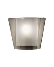 Lampada da Parete Viki in Metallo e Vetro Colore Fumé, Attacco E27 40W, Design Elegante per Interni IP20, 28.5x14.5x23.5 cm - Classe 1
