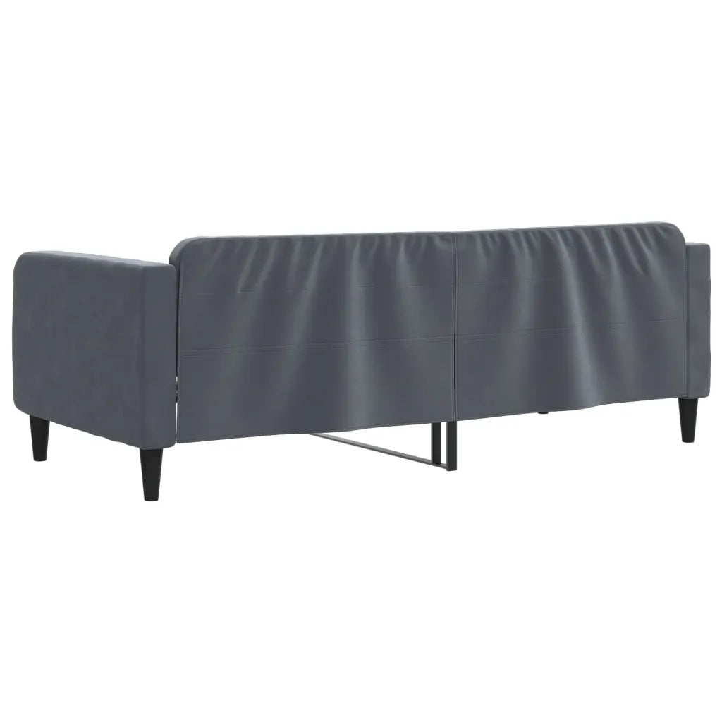 Letto singolo | Letto per adulti | Letto da Giorno Grigio Scuro 100x200 cm in Velluto