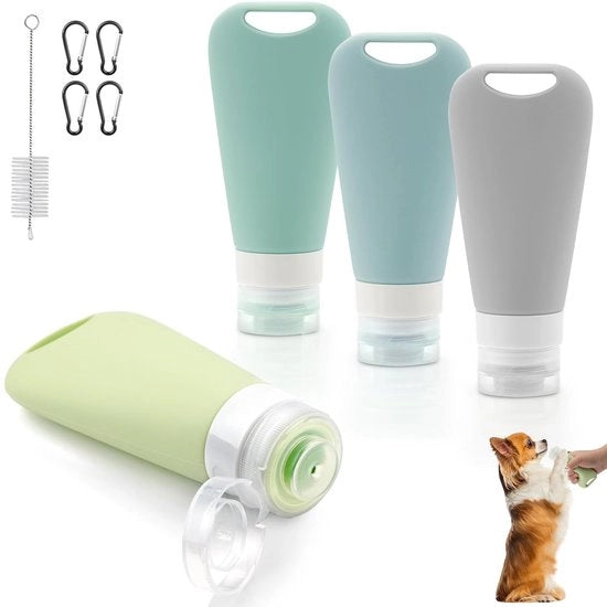 Tubo per cani 90 ml - Riciclabile, Silicone, 4 pezzi - Accessorio di viaggio