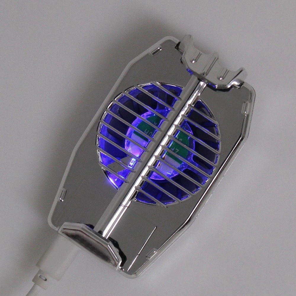 Trade Shop - Ventola Di Raffreddamento Qcl13 Usb Led Blu 5v Ventola Supporto Per Smartphone -