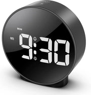 Alarme digitale con funzione snooze, regolabile luminosità, modalità allarme, compatibile con giorni feriali (nero).