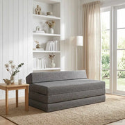 Divano Letto Pieghevole Grigio Chiaro 120 x 60 x 49 cm Tessuto
