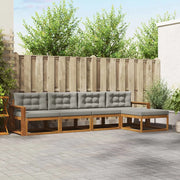 Set di divani da esterno 5 pcs Grigio Naturale e Chiaro 3367444