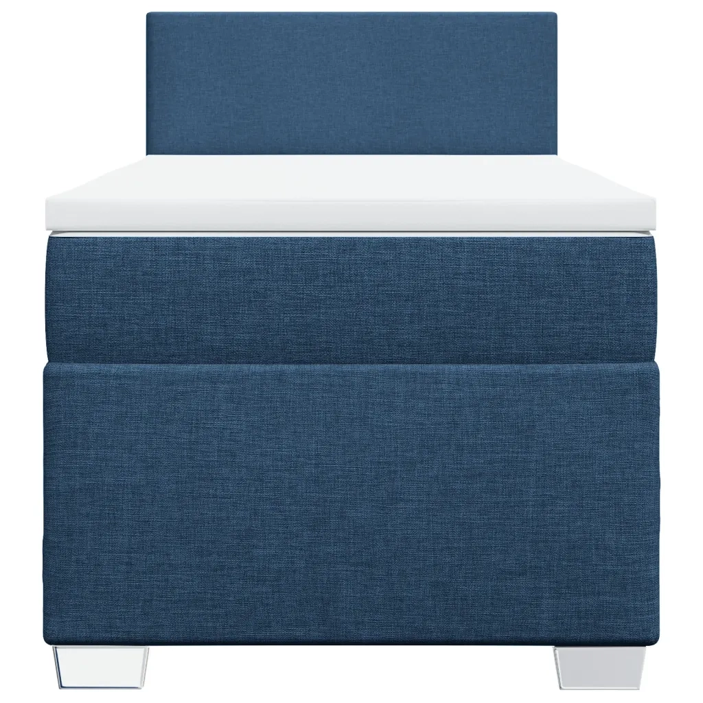vidaXL Giroletto a Molle con Materasso Blu 80x200 cm inTessuto
