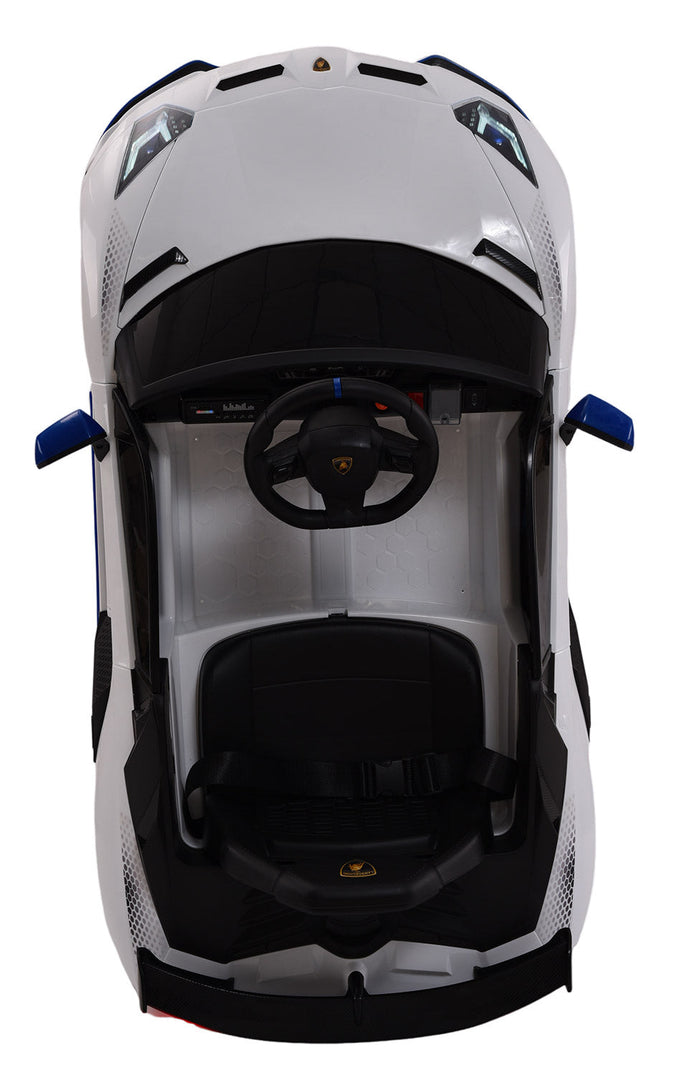 Macchina Elettrica per Bambini 12V con Licenza Lamborghini Aventador SVJ Small Bianca