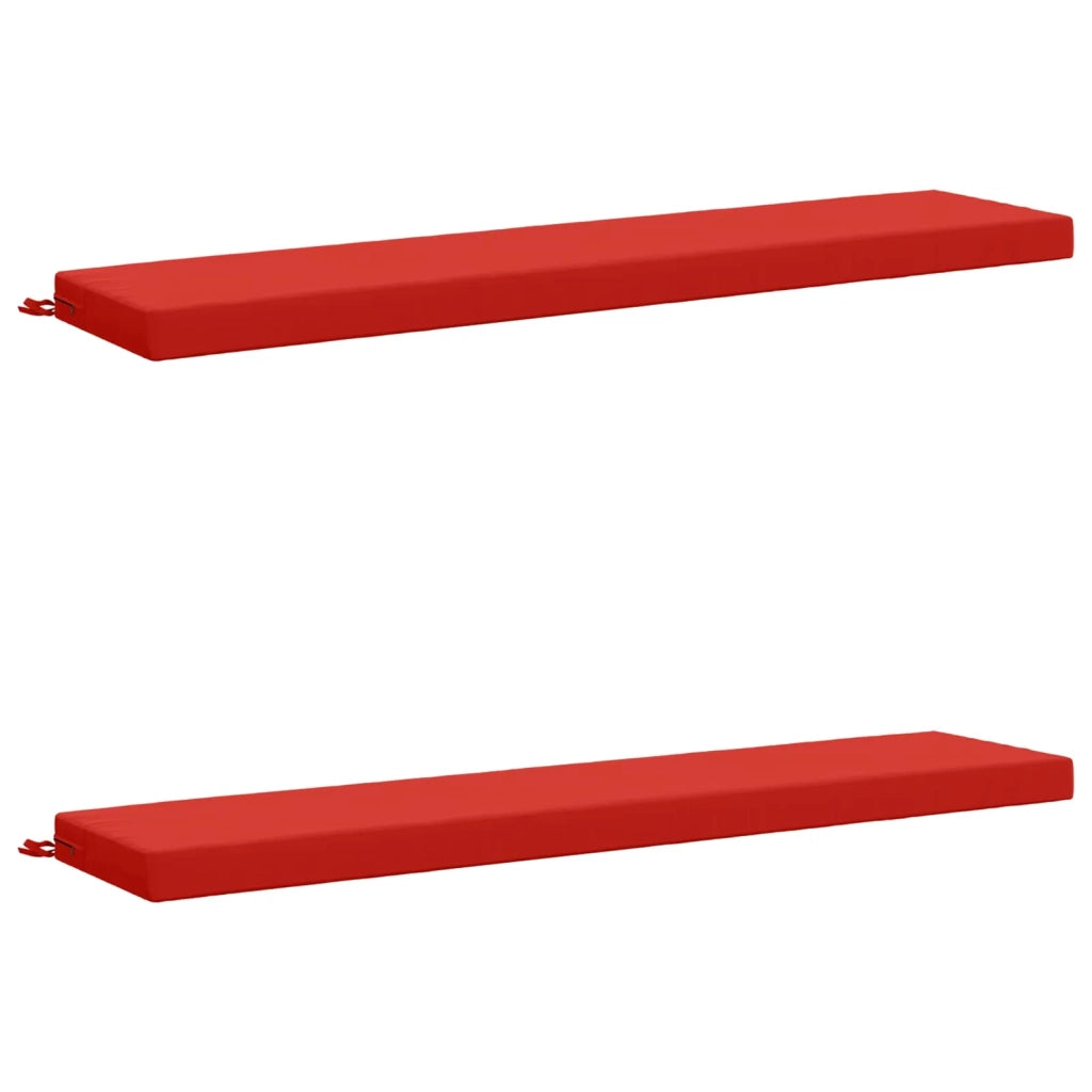 Cuscini per Panchina a 2 Pezzi SOEST 2 pz 100% Poliestere Rosso 950001