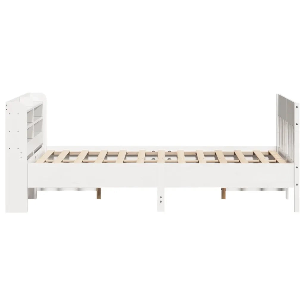 vidaXL Letto senza Materasso Bianco 160x200 cm Legno Massello di Pino