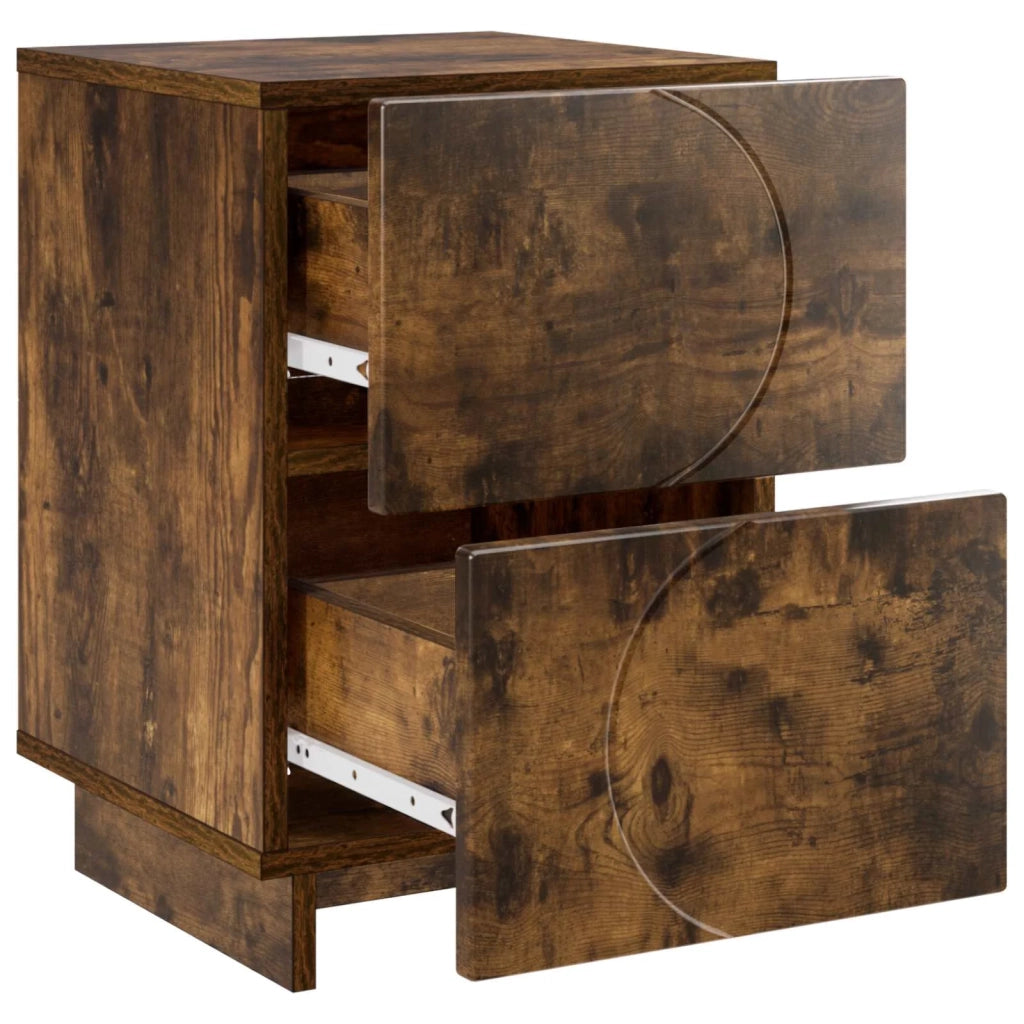 Armadio da Notte Rovere Fumo 33,5 x 34,5 x 50 cm 8011397