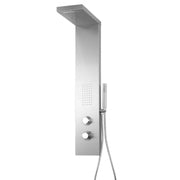 Colonna doccia attrezzata fresh in acciaio inox con cascata bagno h115xl20xp50 *** finitura- spazzolato, confezione 1