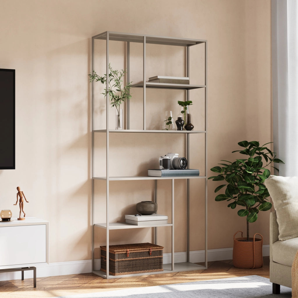 Scaffale in metallo 189cm taupe LAUREEN