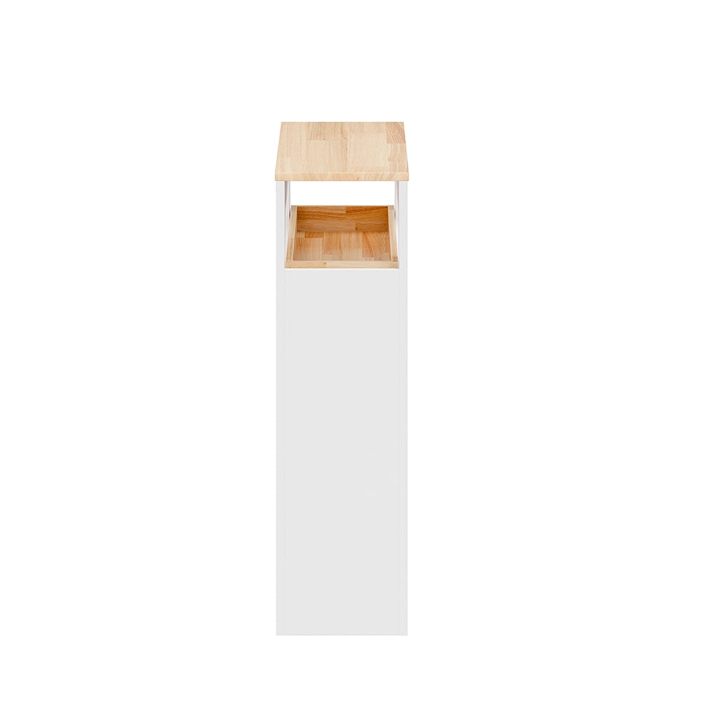 SoBuy | Mobile bianco con 4 cassetti | Mobile con ruote per facile spostamento | Mobile MDF per bagno e cucina | 65×23×82 cm | Portata massima 40 kg | BZR54-III-WN