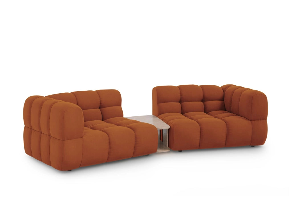 Cosmopolitan Design - Divano modulare "Sky" 2 posti in velluto terracotta 