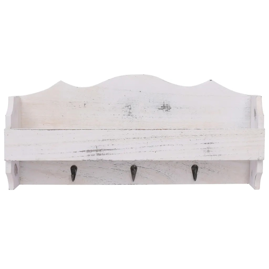 Appendiabiti a Muro Bianco 50x10x23 cm in Legno 284231