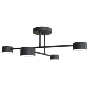 Plafoniera minimalista nera HALO 60cm 4xGX53 Emibig