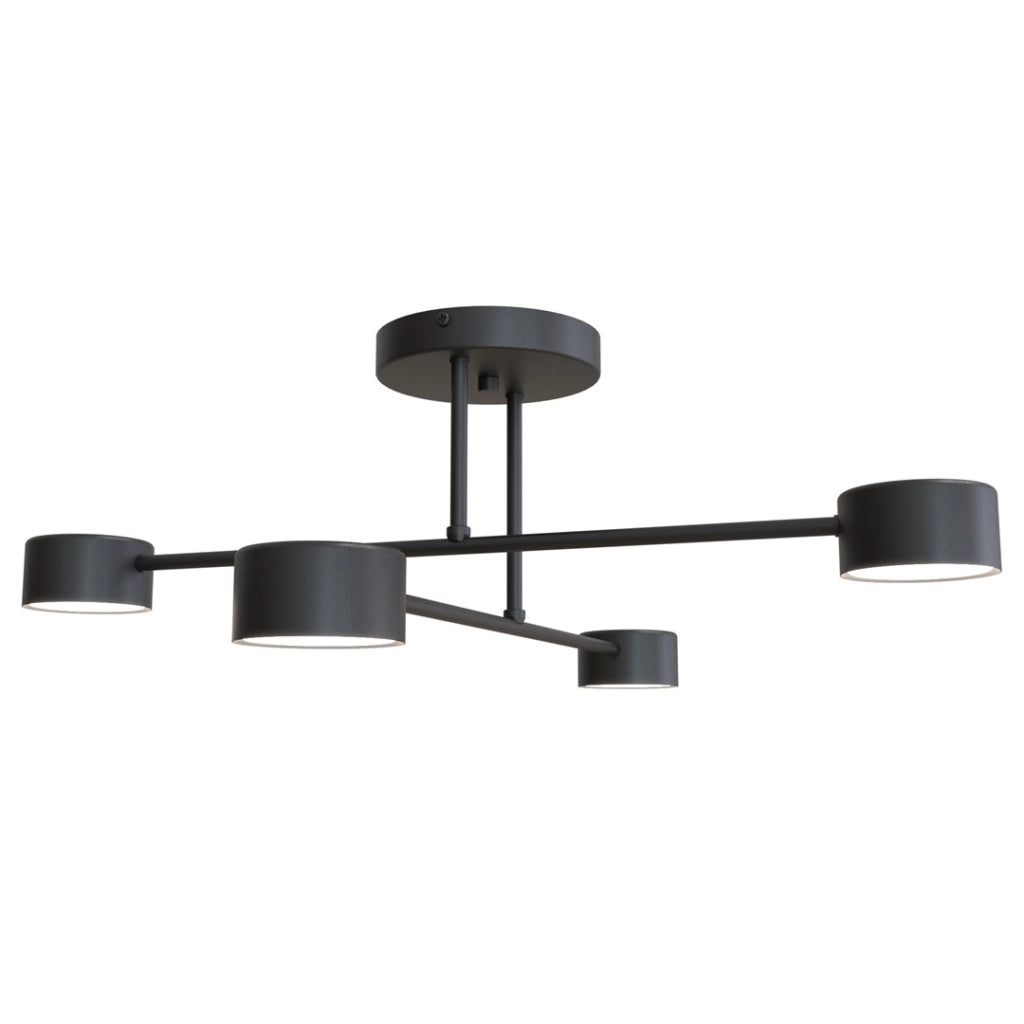 Plafoniera minimalista nera HALO 60cm 4xGX53 Emibig