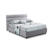 Letto Matrimoniale Bedero, Letto Matrimoniale Materasso Incluso Made in Italy, Grigio