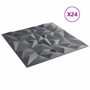 Pannelli da parete 24 pz Grigio ametista 50 x 50 cm CFW5277457