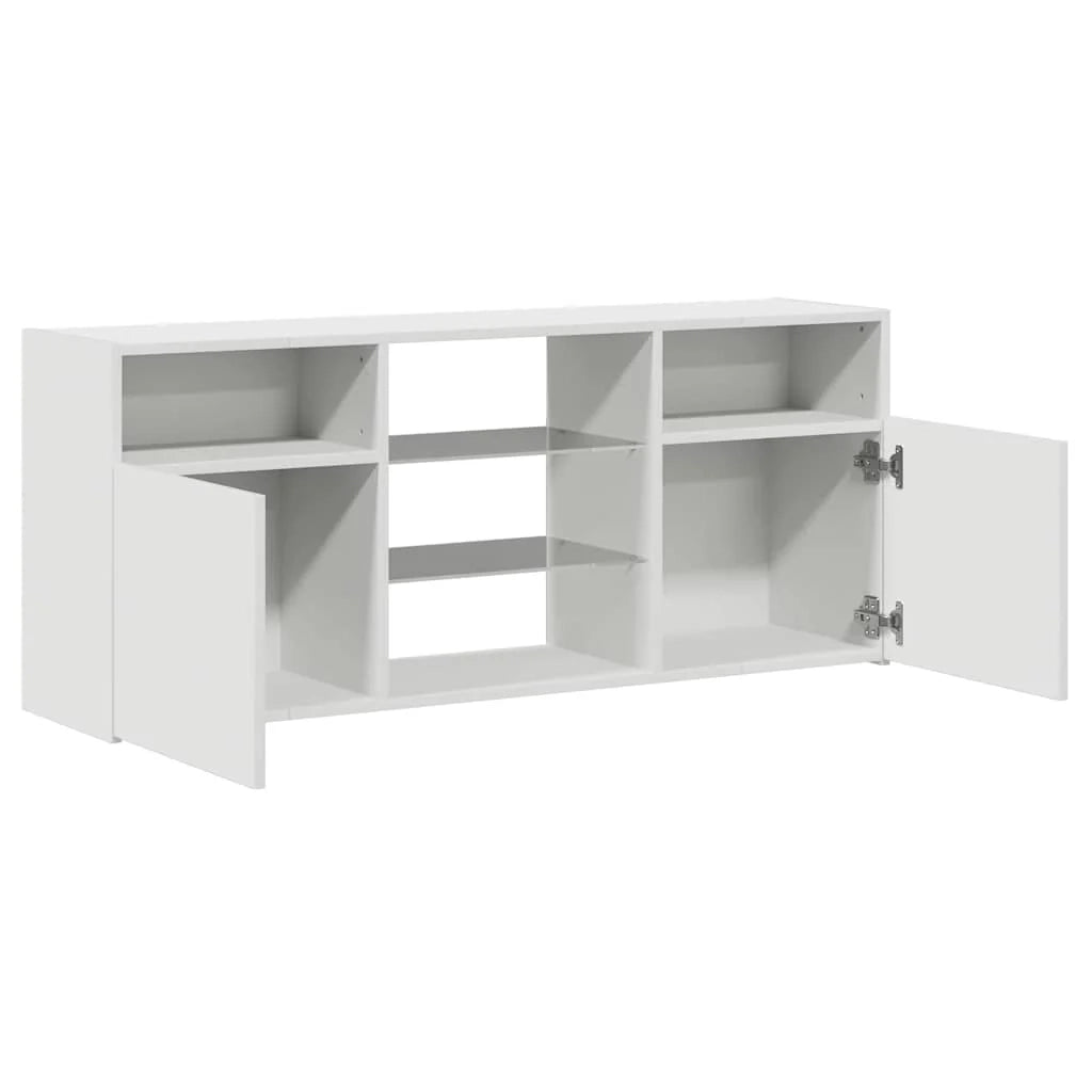 Mobile TV multimediale scaffale TV credenza mobile TV sala da pranzo soggiorno camera da letto con luci LED 120 x 30 x 50 cm bianco 02_0026513