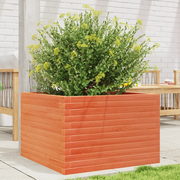 Fioriera Giardino-Vaso da Esterno-Contenitore per Piante Marrone Cera 70x70x45,5cm Legno Massello Pino