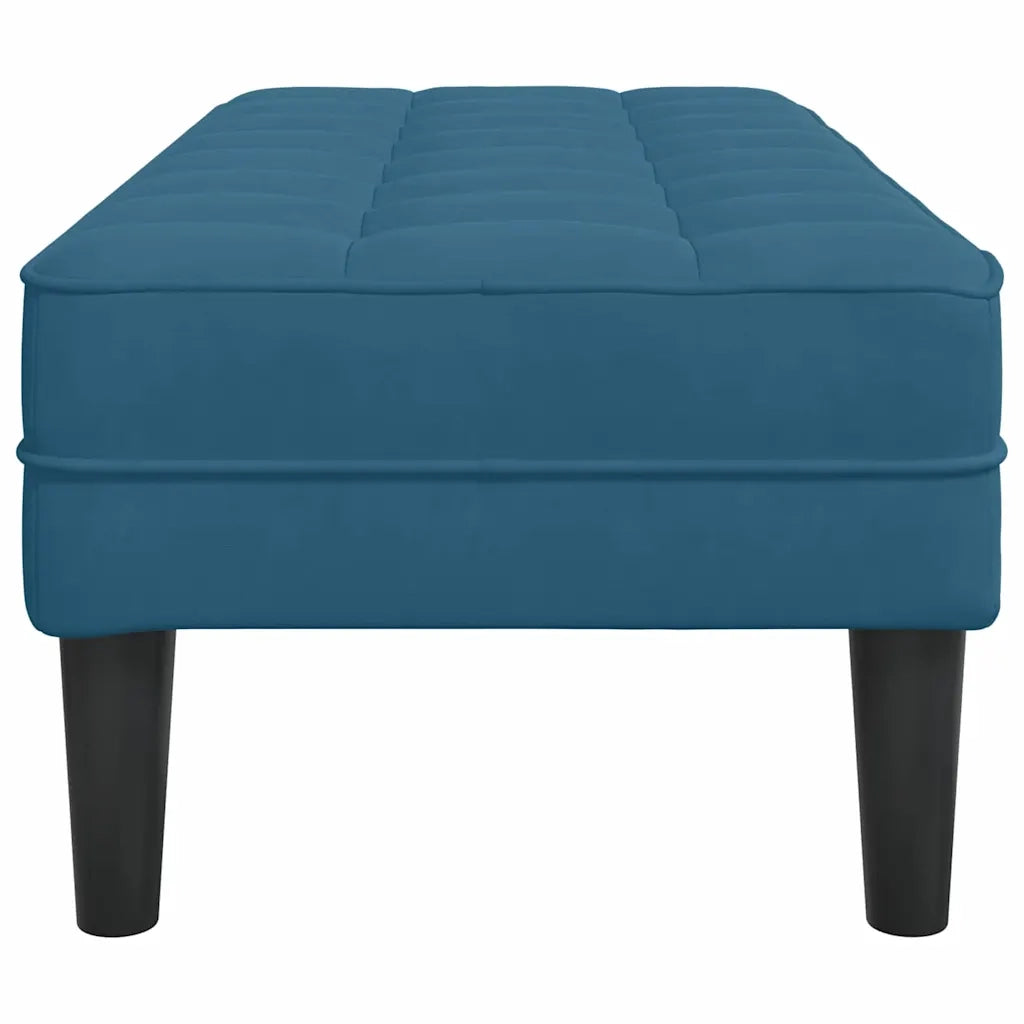 panchina con cuscino Blu 113 x 57 x 39 cm Velluto CFW4713874
