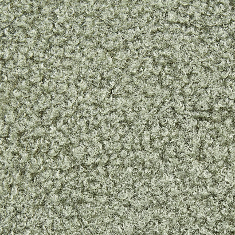 Set di 2 sedie da bar tessuto bouclé verde chiaro con gambe in acciaio nero sala da pranzo stile moderno