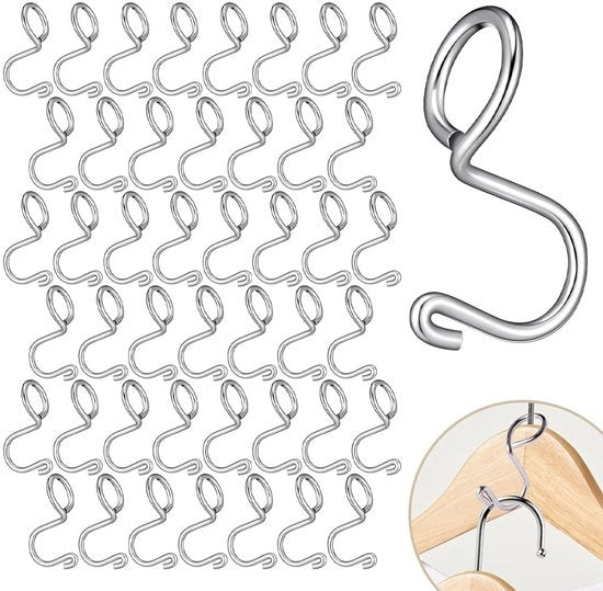 Hanger per capo - Hanger per capo per armadio - 45 pezzi - Hanger per capo per armadio - Hanger per capo - Hanger per capo per capi - Non facilmente deformabile - Spaziale - per più spazio e ordine nell'armadio - Argento