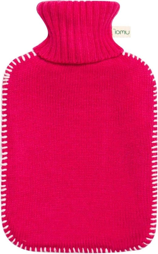 Cassetta 1.8 litri con copertura in lana grigia a maglia fine e stecchi bianchi - copertura rossa inclusa