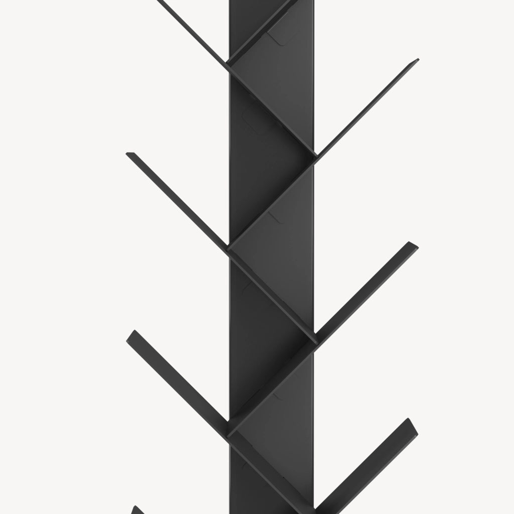 Libreria Eksjö a Forma di Albero Scaffale da Terra 150 x 39 x 39 cm - Nero [en.casa]