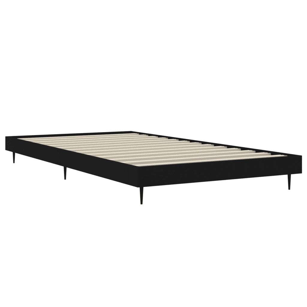 Giroletto-Struttura Letto Nero 90x200 cm in Legno Multistrato 837456