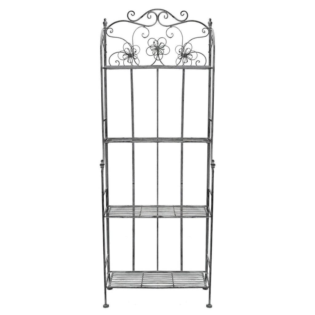 Eatagere 4 piani bianco ossidato in Acciaio cm 60x31x158 - NARDI