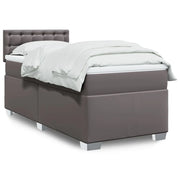 Giroletto a Molle con Materasso Grigio 100x200 cm in Similpelle 3286110