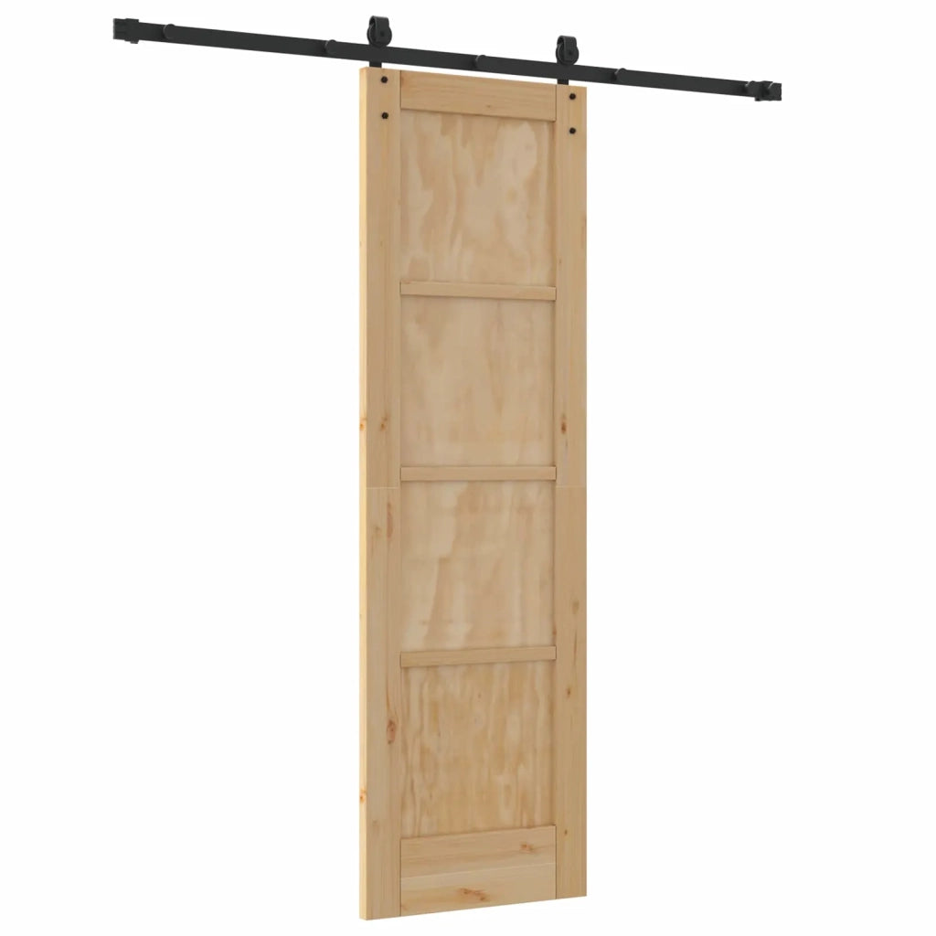 Porta scorrevole ORKDAL Naturale e Nero 61 x 198,5 cm