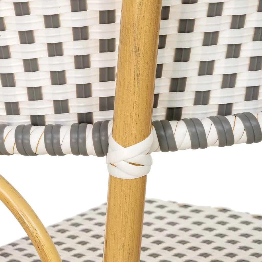 Sedia in rattan bianco 50x61x86h cm