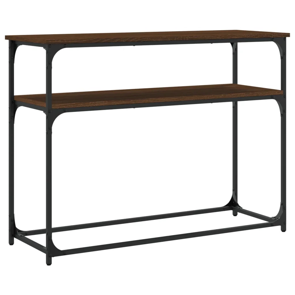 Tavolo Consolle | Tavolo d'Ingresso Rovere Marrone 100x35,5x75 cm Legno Multistrato