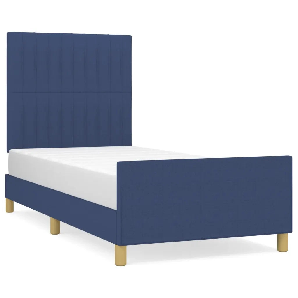 Giroletto senza Materasso Blu 100x200 cm in Tessuto