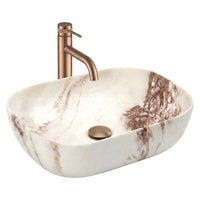 Lavabo Da Appoggio Rea Belinda Marrone Matt