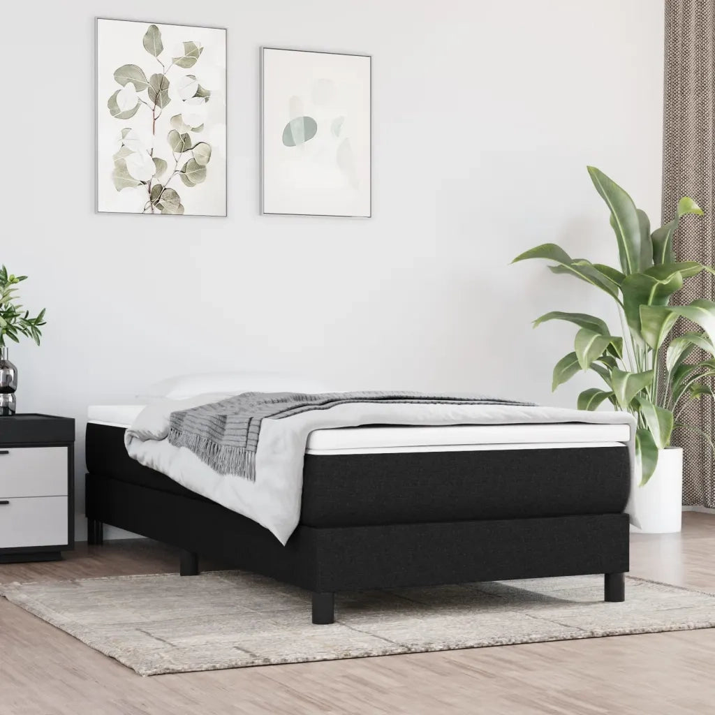 Giroletto a Molle con Materasso Nero 100x200 cm in Tessutocod mxl 75895