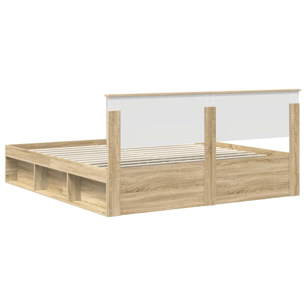 Struttura del letto Sonoma 200 x 200 cm Legno multistrato 3407834