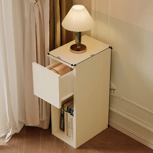 Comodino con cassetto tavolino con ripiano moderno camera da letto 55 cm