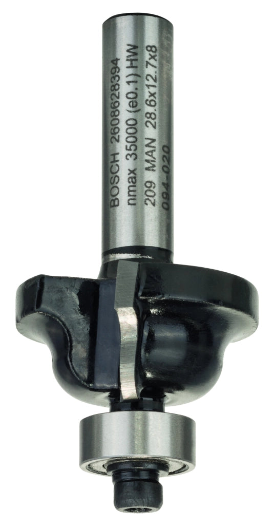 2608628394 - Bit di formatura bordi B, 8 mm, R1 4 mm, B 8 mm, L 12,4 mm, G 54 mm 8 mm, R1 4 mm, B 8 mm, L 12,4 mm, G 54
