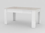 Tavolo Allungabile 160/210x90x75 cm Jesi Bianco Lucido